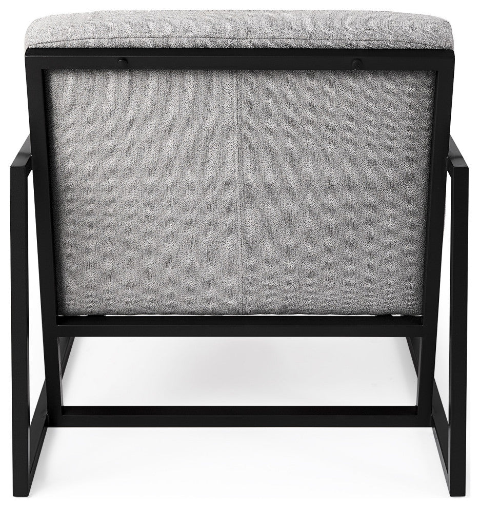 Geo Modern Gray and Black Accent or Side Chair