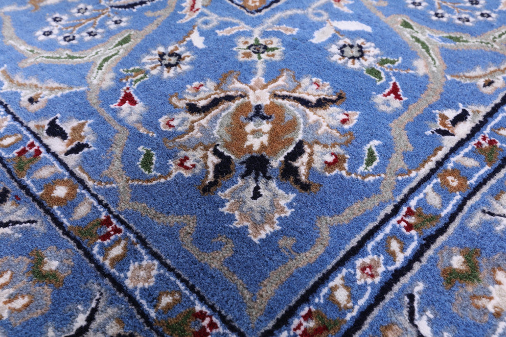 10' 0" X 14' 3" Persian Nain Hand Knotted Wool & Silk Rug - Q14881