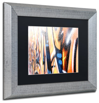"Graffiti" Framed Art by Yale Gurney, Silver, Black, 14"x11"