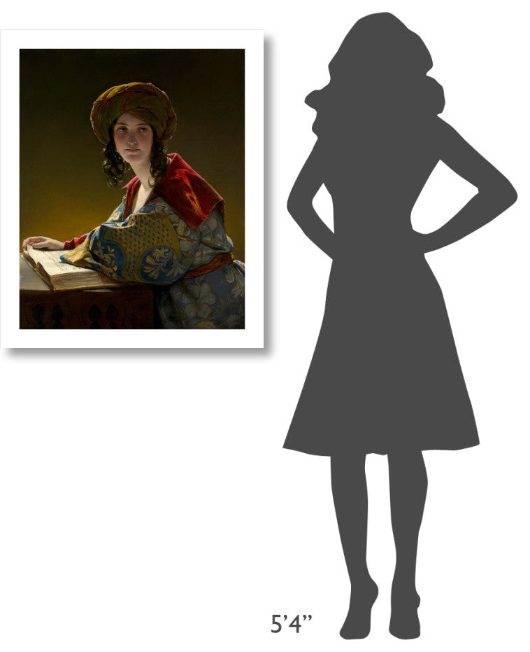 "The Young Eastern Woman, 1838" Paper Print by Friedrich Amerling, 26"x32"