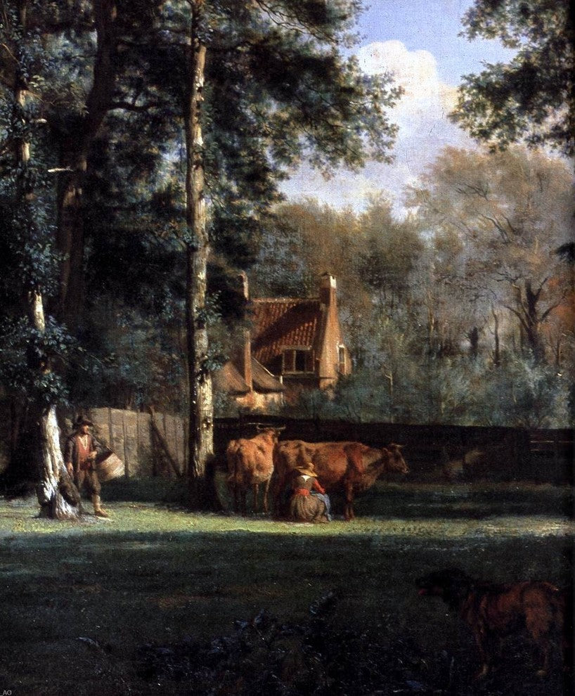 Adriaen Van de Velde The Farm, Gallery Wrapped Canvas Print, 20"x25"