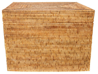 Artifacts Rattan™ Rectangular Hinged Chest/Trunk, Honey Brown, Small