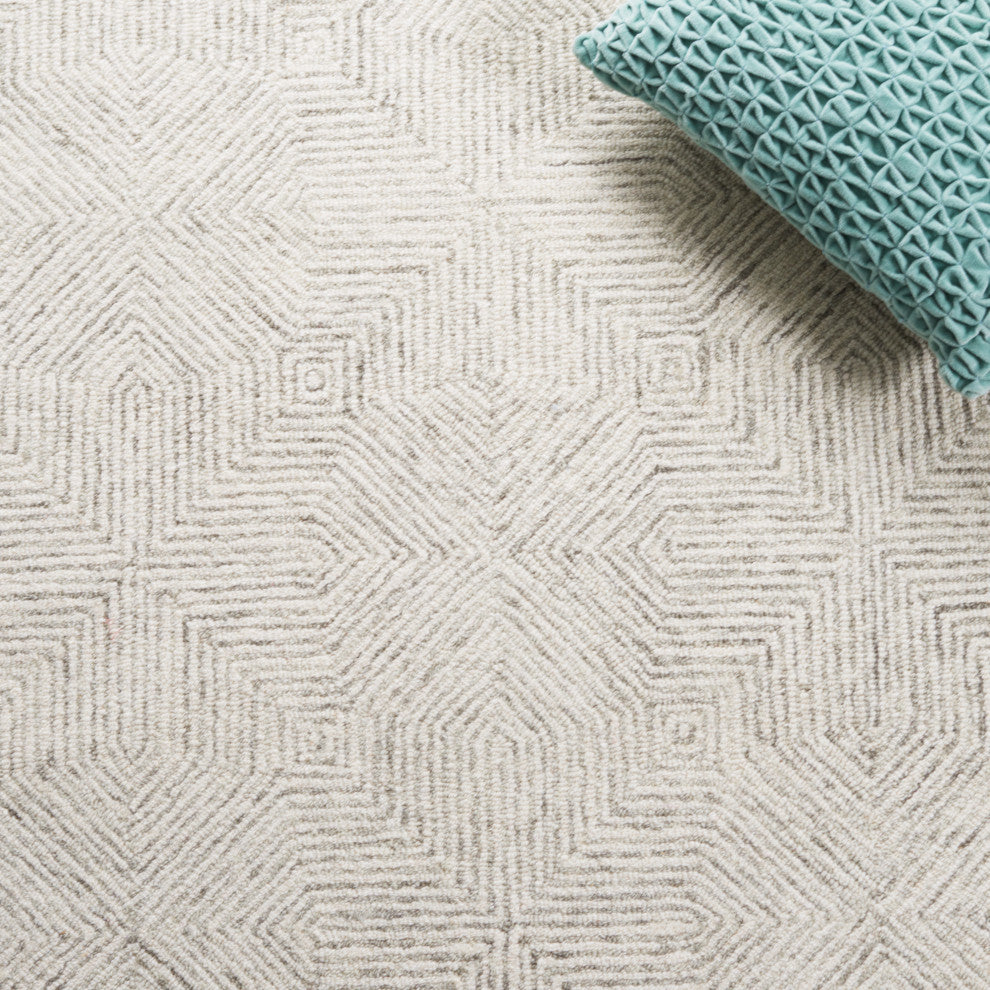 Safavieh Couture Abstract Collection, ABT425 Rug, Grey/Ivory, 6'x9'