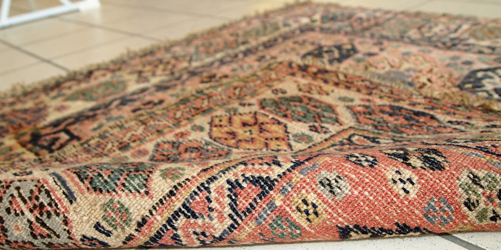 Consigned, Hand Made Antique Persian Kurdish Bag Face 2.6'x3.1', 1930