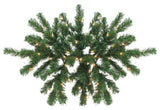 28" Pre-Lit Deluxe Windsor Pine Artificial Christmas Swag, Clear Lights
