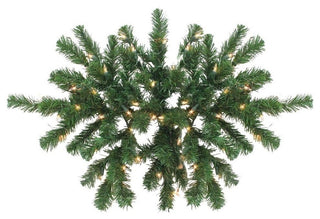 28" Pre-Lit Deluxe Windsor Pine Artificial Christmas Swag, Clear Lights