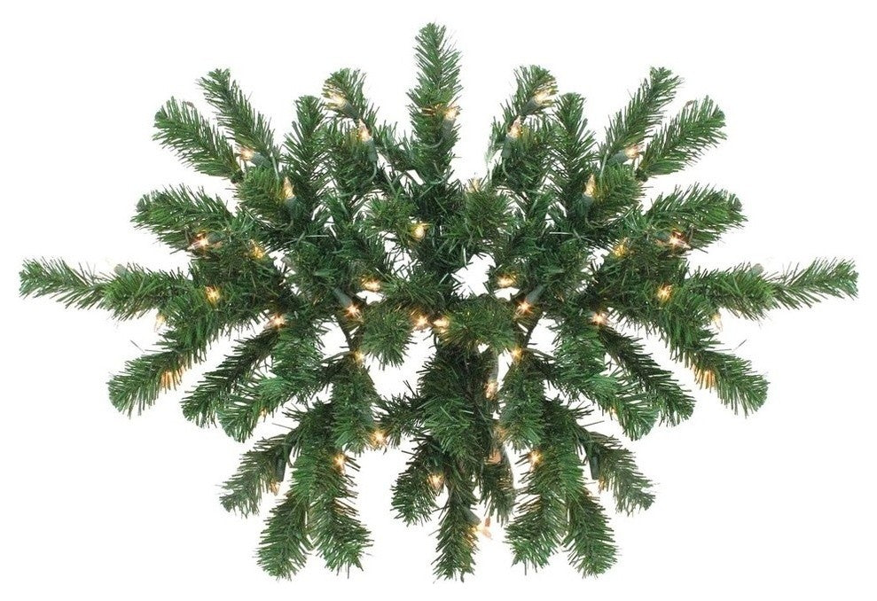 28" Pre-Lit Deluxe Windsor Pine Artificial Christmas Swag, Clear Lights