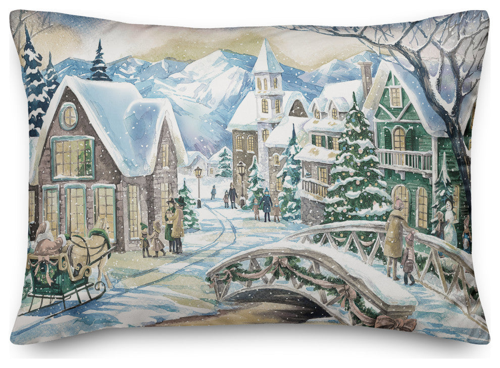 Winter Scene 14x20 Spun Poly Pillow