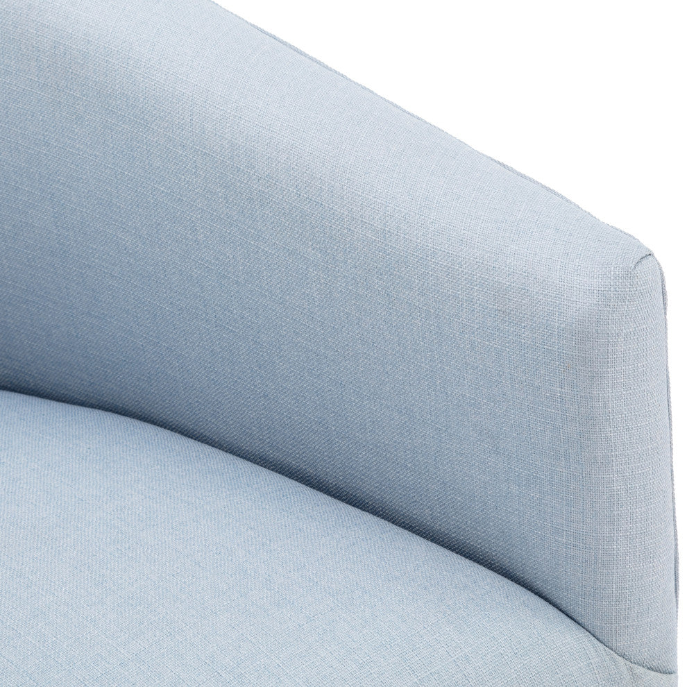 Elm Skirted Swivel Chair, Sky Blue