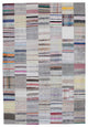 Rug N Carpet - Handmade Oriental 6' 7'' x 9' 10'' Unique Patchwork Kilim Rug
