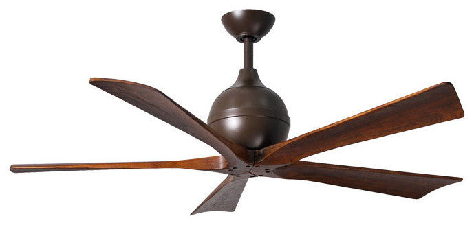 Irene-5 42" Ceiling Fan, Textured Bronze With Walnut Blades