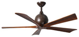 Irene-5 42" Ceiling Fan, Textured Bronze With Walnut Blades