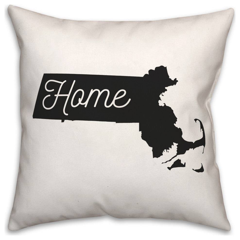 Massachusetts Home 18x18 Spun Poly Pillow