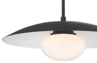 Declan Modern Disc Matte Black 18" Pendant Ceiling Light