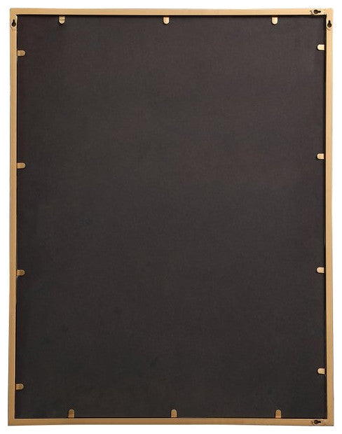 Elegant Decor MR622836BR Metal Windowpane Mirror, 28"x36", Brass