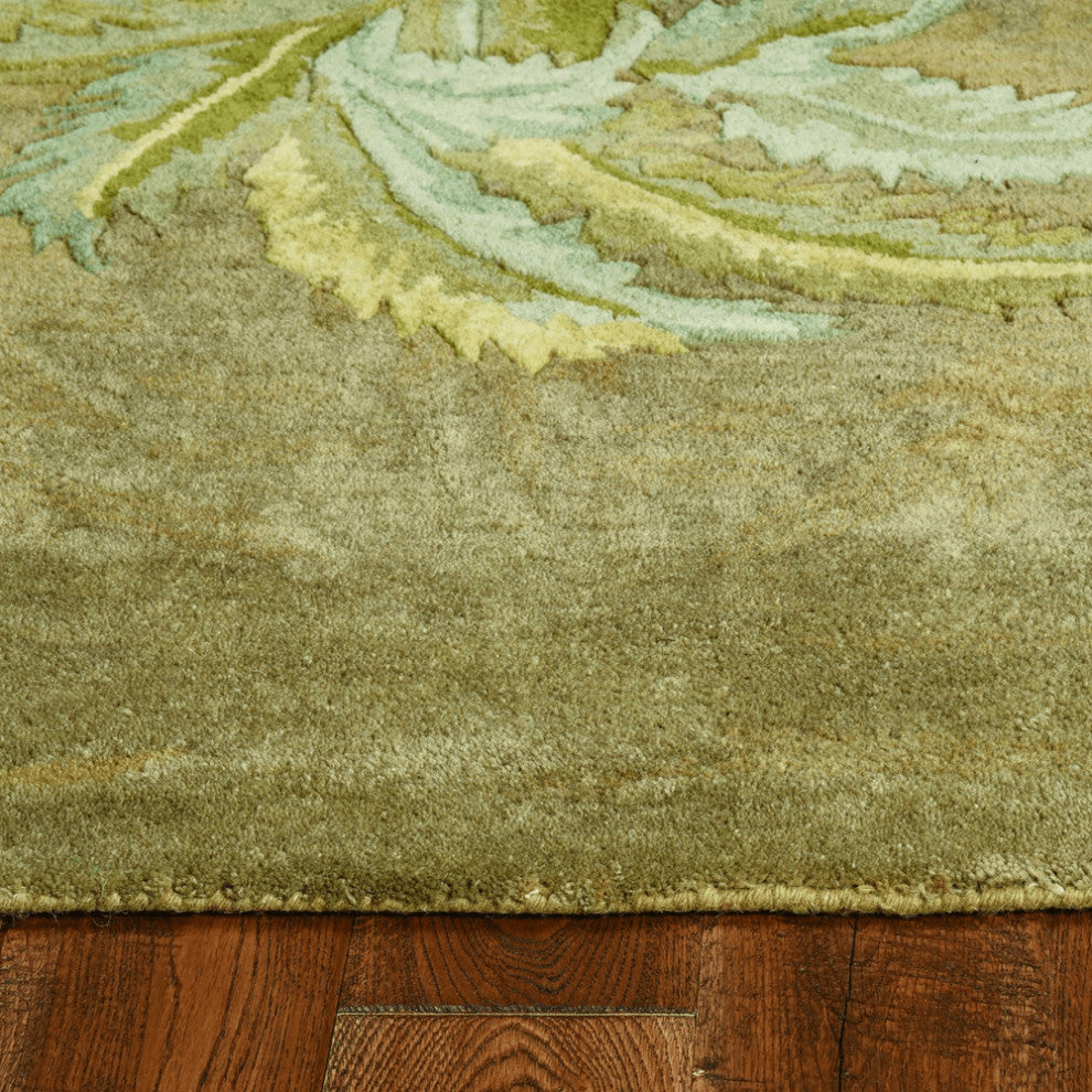 5' X 8'  Wool Moss Area Rug