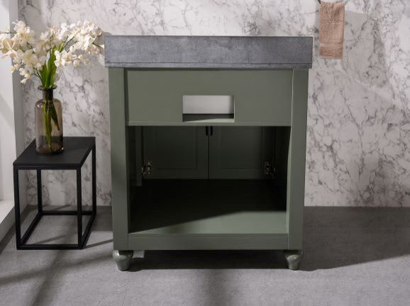 30" Pewter Greensink Vanity Without Faucet