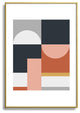 The Old Art Studio Abstract Geometric 09 Metal Framed Art Print