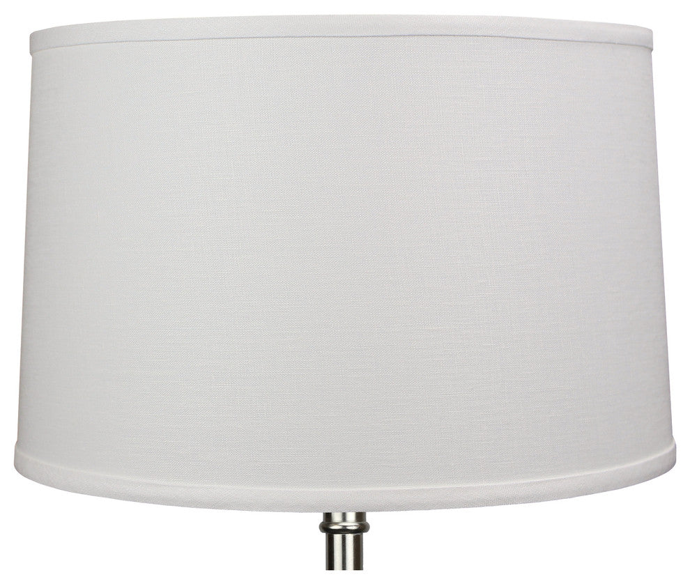 Fenchel Shades, 16"x17"x11" Spider Attachment Drum Lamp Shade, Designer Linen Of