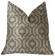 Anise Black and Beige Luxury Throw Pillow, 18"x18"