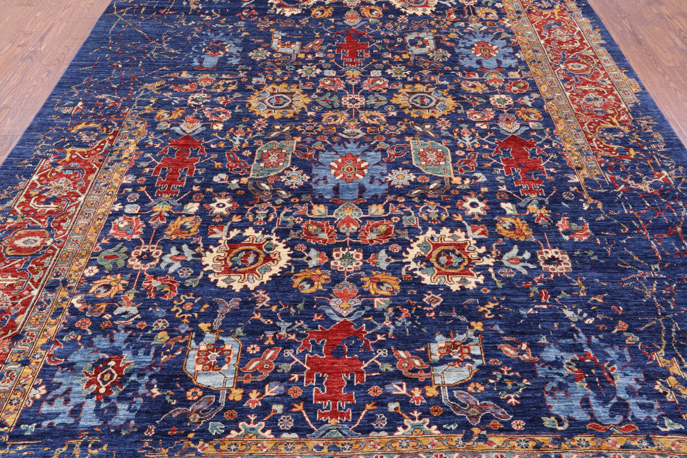 9' 1" X 11' 6" Modern Fine Serapi Hand Knotted Rug - Q12413