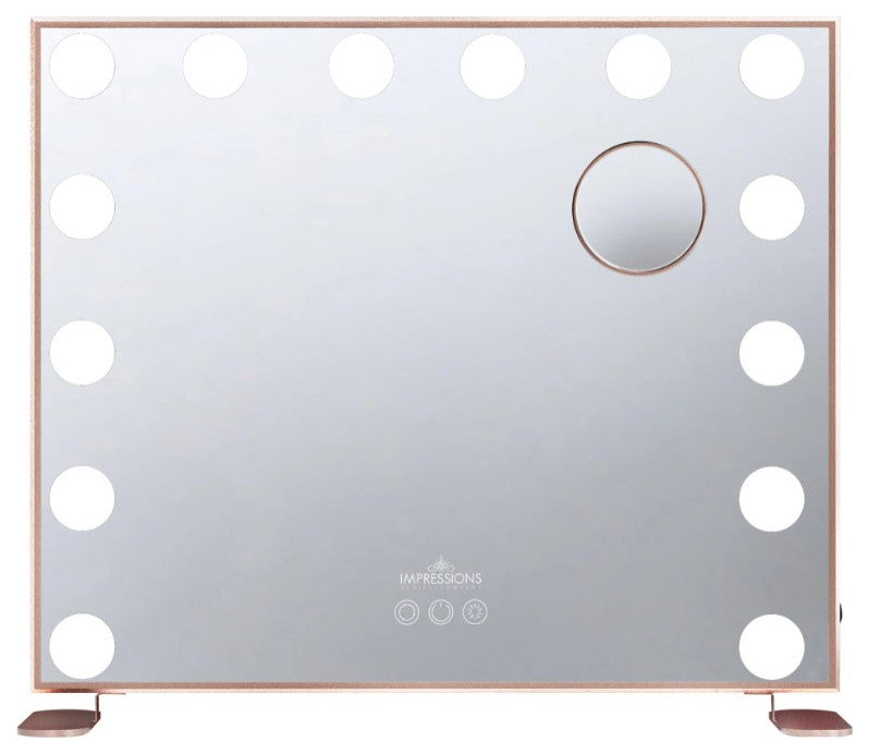 Hollywood Tri Tone Plus Makeup Mirror, Rose Gold