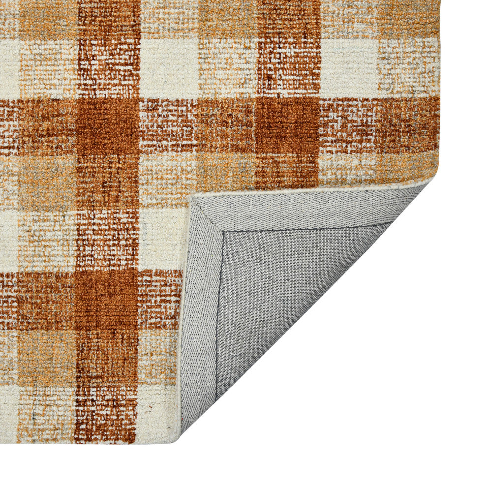 Tartan Cartwell Area Rug, Orange, 9' x 13', Plaid