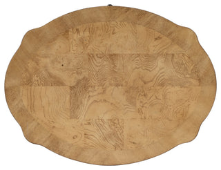 Jarvis Oval 2-Drawer Side Table, Antique Beige