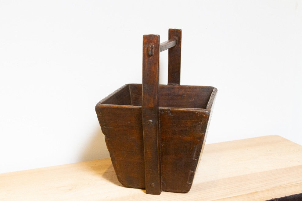 Antique Chinese Wooden Basket