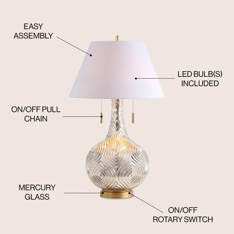 Highland Gourd Glass LED Table Lamp