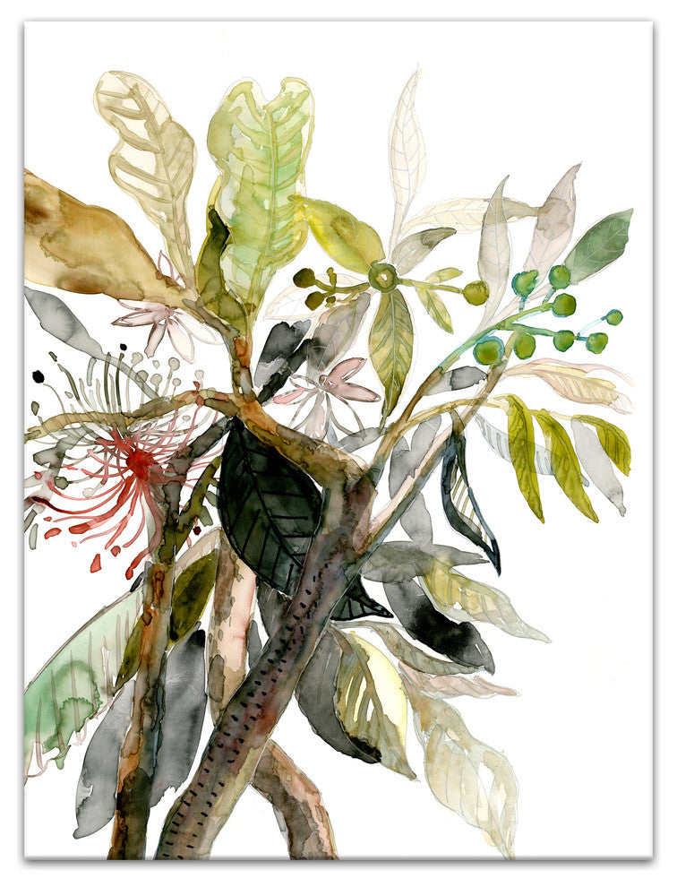 Floral Wildflower Arrangement Print on Canvas