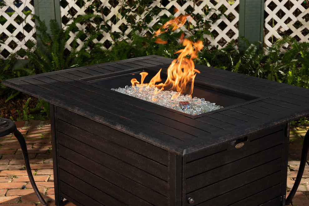 Longmont Aluminum Rectangular LPG Fire Pit
