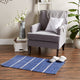 French Blue and Cream Farmhouse Check Rug 26x40 inches