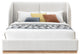 Jardin Boucle Fabric Full Bed, Cream, Queen