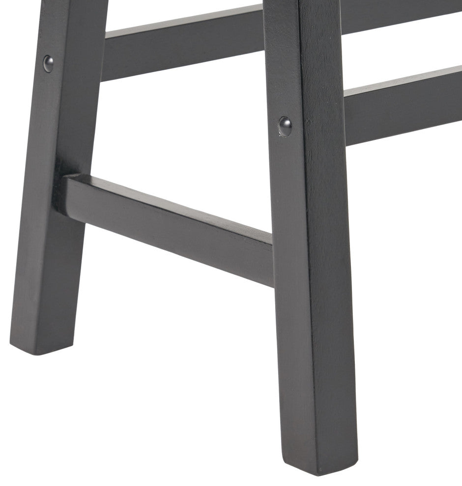 GDF Studio Toluca Saddle Wood Counter Dining Benches, Set of 2