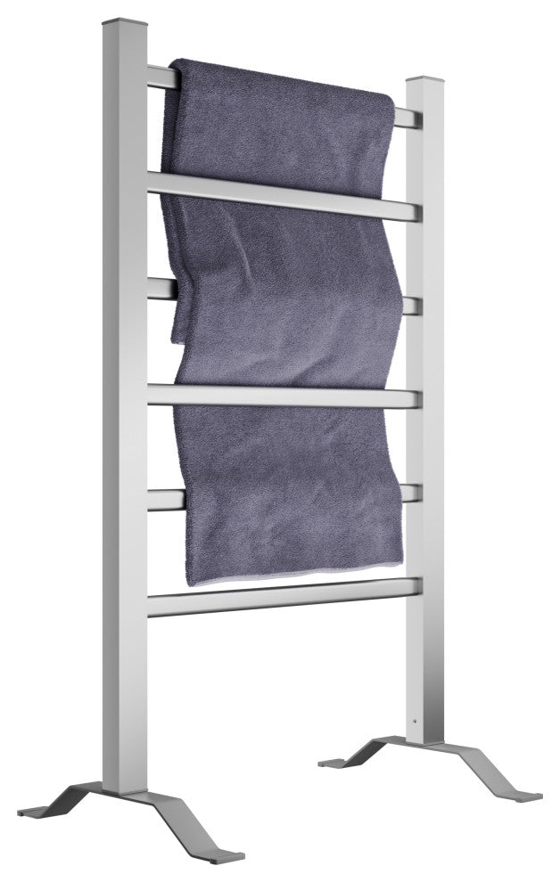 ANZZI Naples 6-Bar Aluminum Wall Mounted/Free Standing Electric Towel Warmer