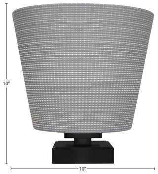 Luna 1-Light Table Lamp, Matte Black/Gray Matrix