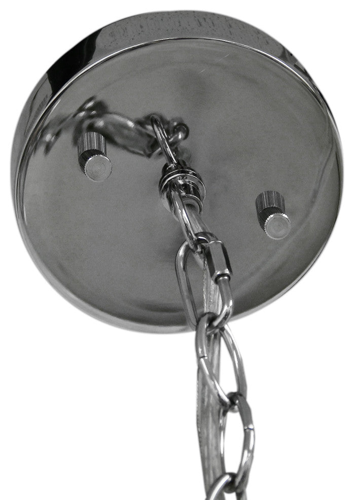 Classic Chrome Finish Pendant Lamp 16 Inch Diameter
