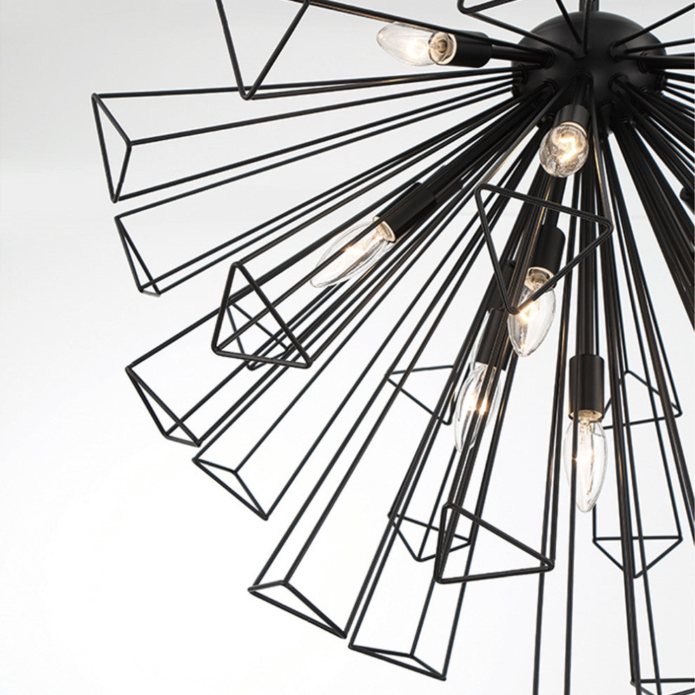Dendelio 29-Light Chandelier, Black