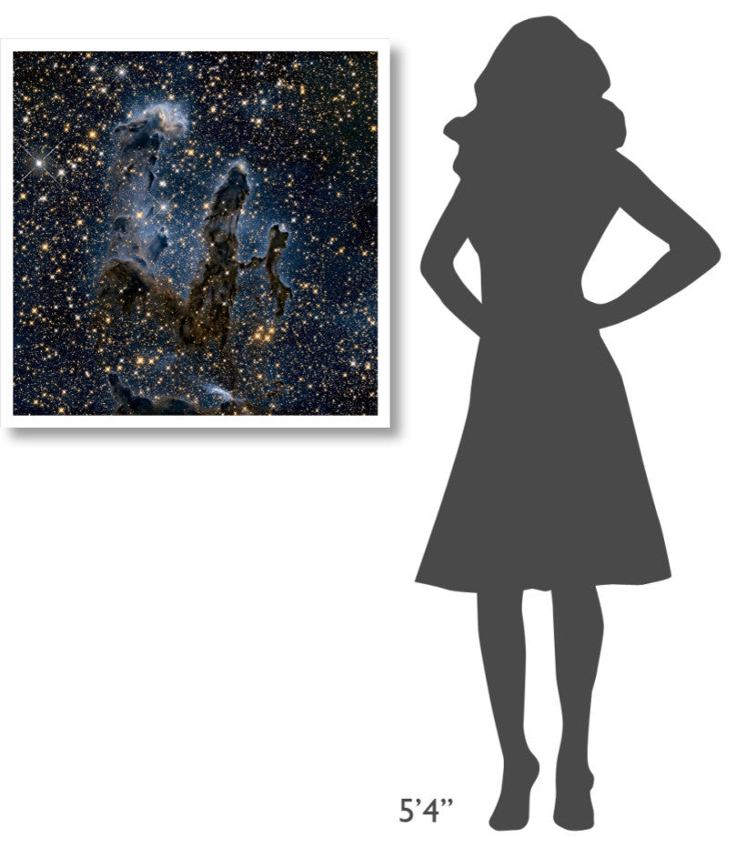 "A Near-Infrared View of the Pillars of Creation" Paper Print by NASA, 32"x32"