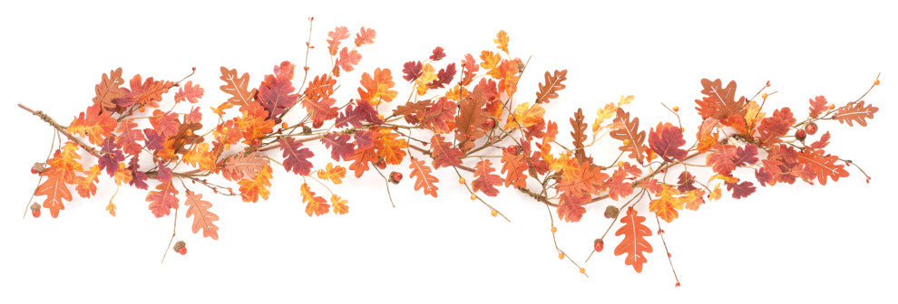 Fall Oak Leaf Garland, Set of 2