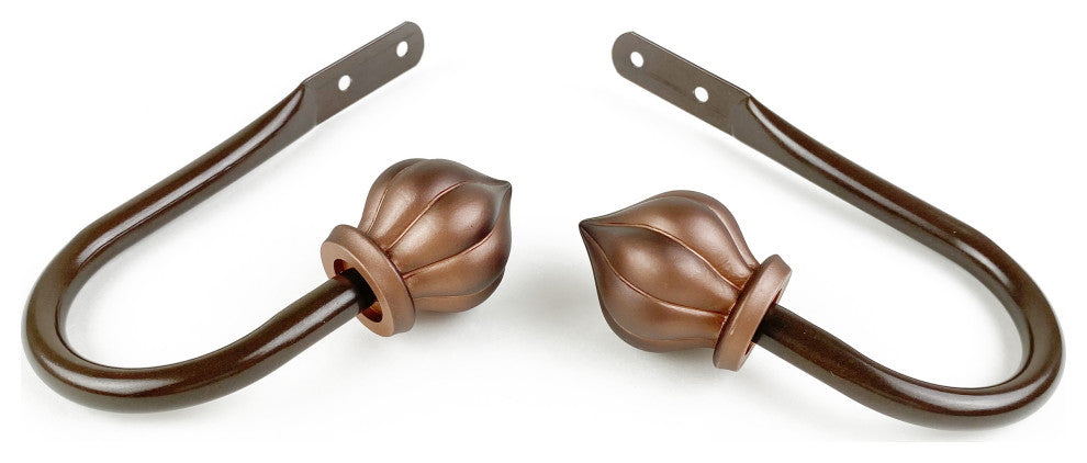 Meda Curtain Holdback Pair, Cocoa