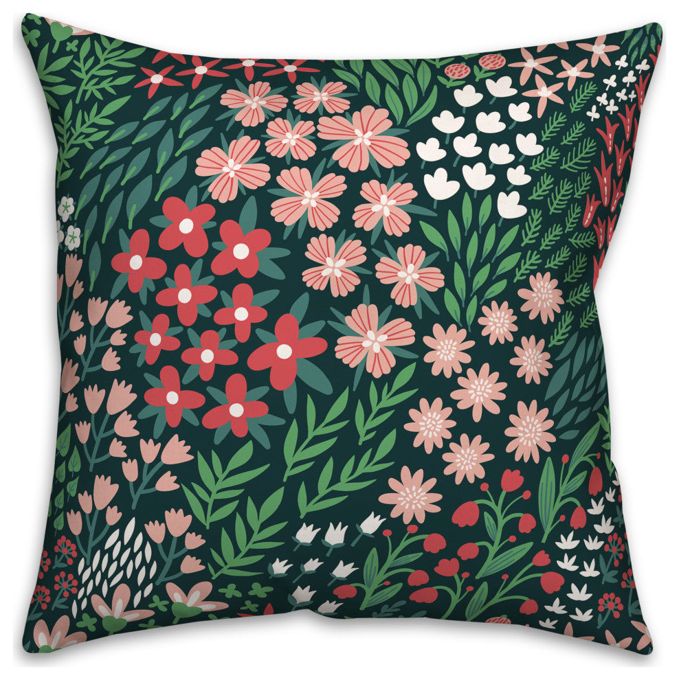 Floral Pattern 18x18 Indoor / Outdoor Pillow