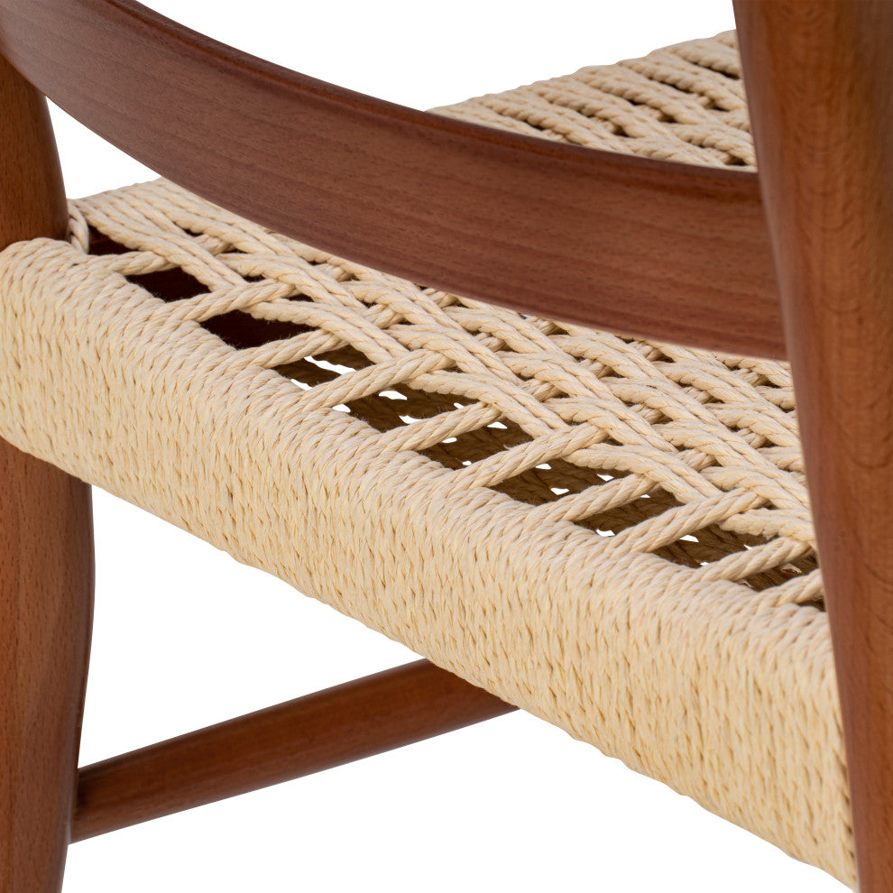 Poly and Bark Ray Dining Chair, Set of 2, Walnut