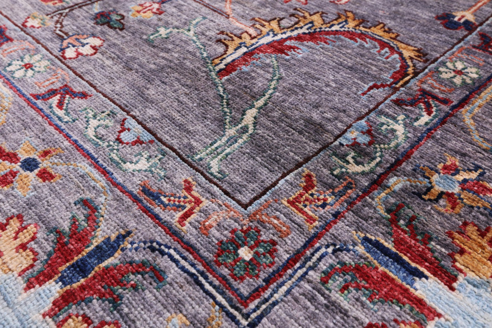 7' 0" X 9' 9" Handmade Persian Tabriz Wool Rug Q7651
