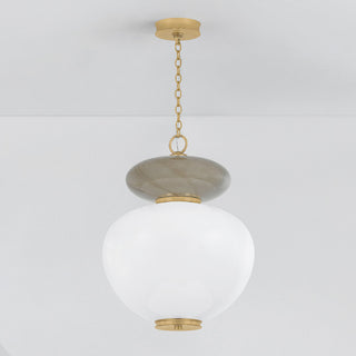 Corbett Lighting Syros Integrated LED Pendant, Vintage Brass, 19.25"Dx25.75"H