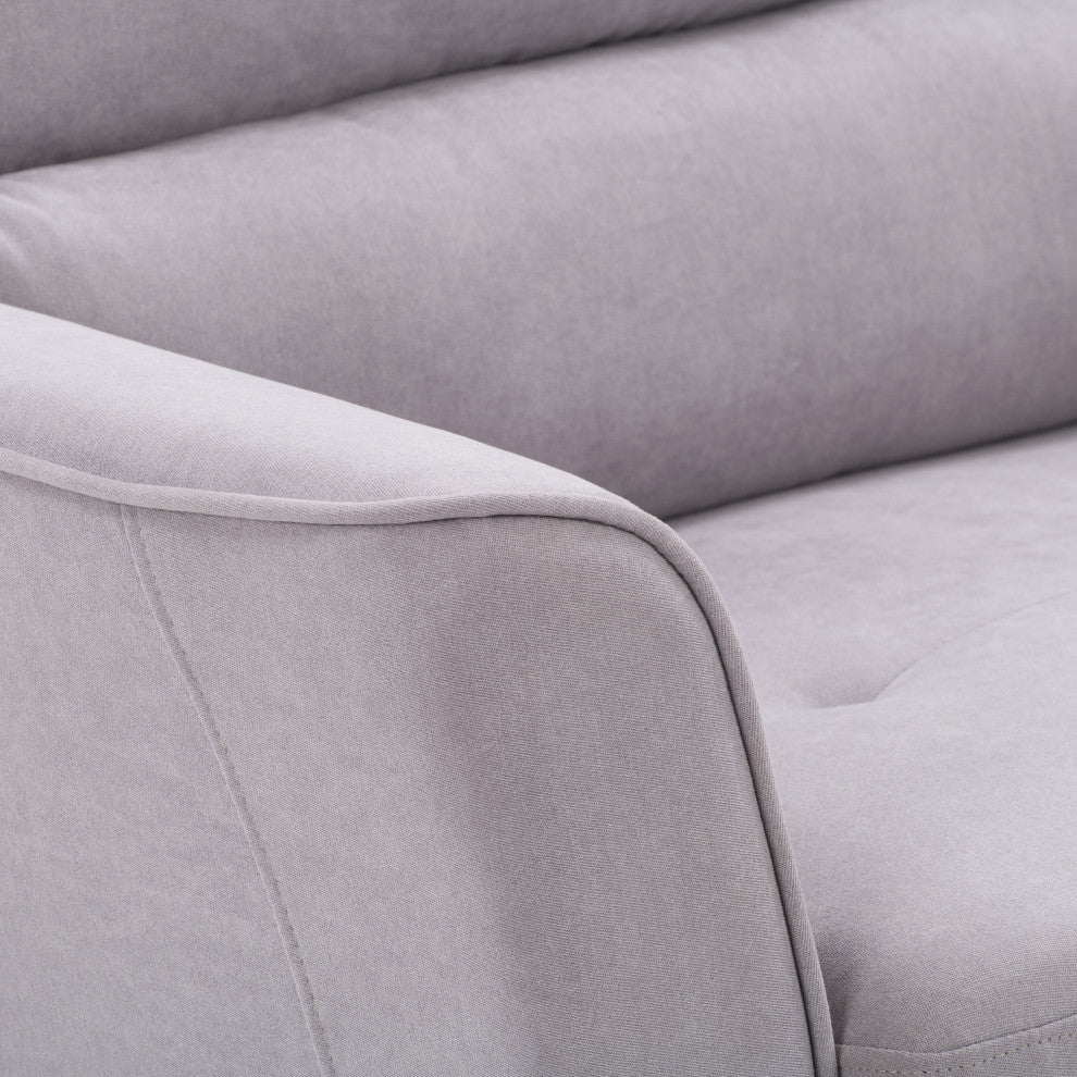 CorLiving Georgia Light Grey Upholstered Accent Chair
