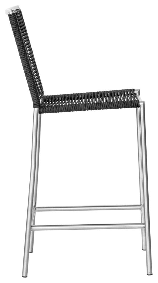 Discontinued Brynn Outdoor Barstool Black - Black