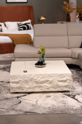 Modrest Quarry Modern Off-White Square Coffee Table