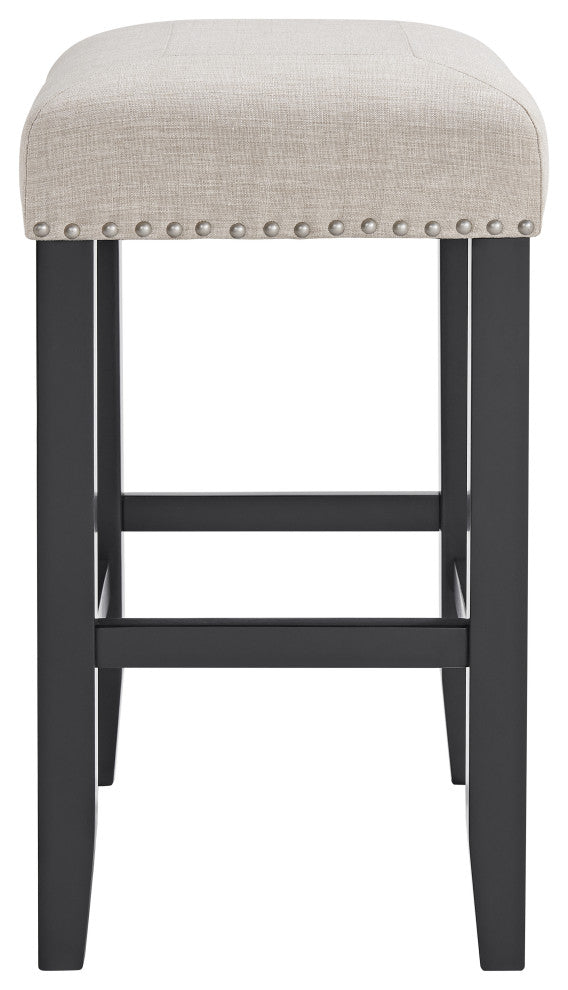 Cordero Oatmeal and Black Bar Stool (Set of 2)